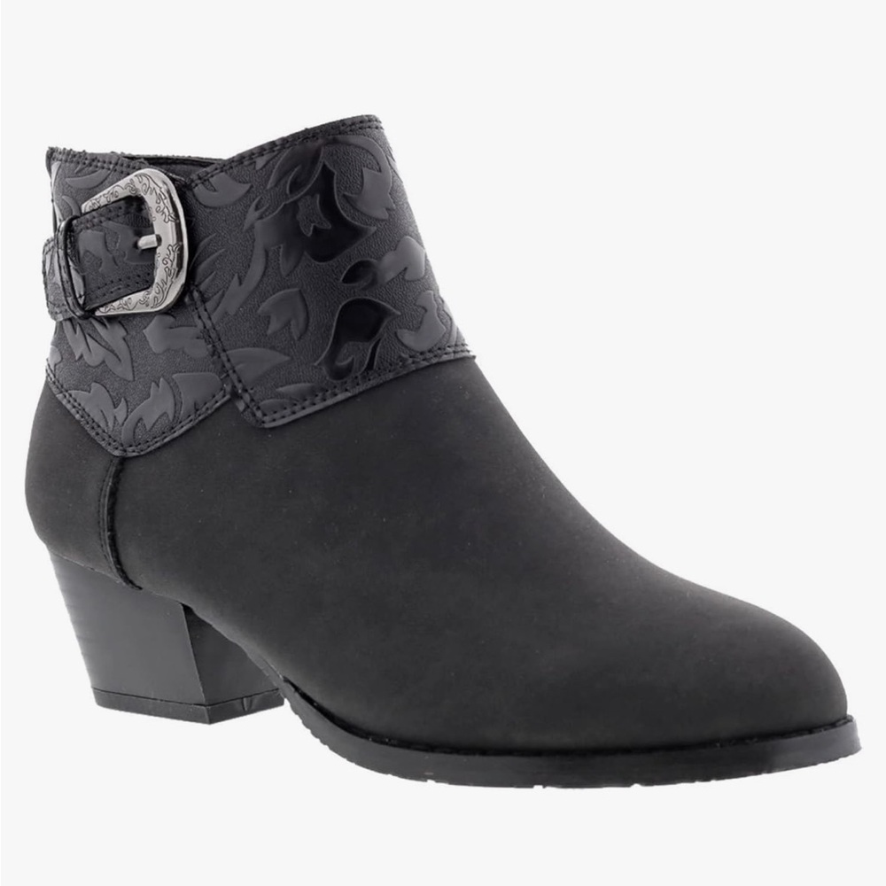 Ros Hommerson Riley women's black western inspred  ankle bootie size 41 NWT - Picture 2 of 7
